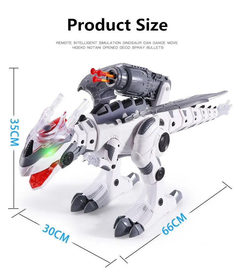  66cm Smart Robot Toy Spray Dinosaur Radio-Controlled Robots fighting Dragon Educationalal Robotics  - 4000479630942