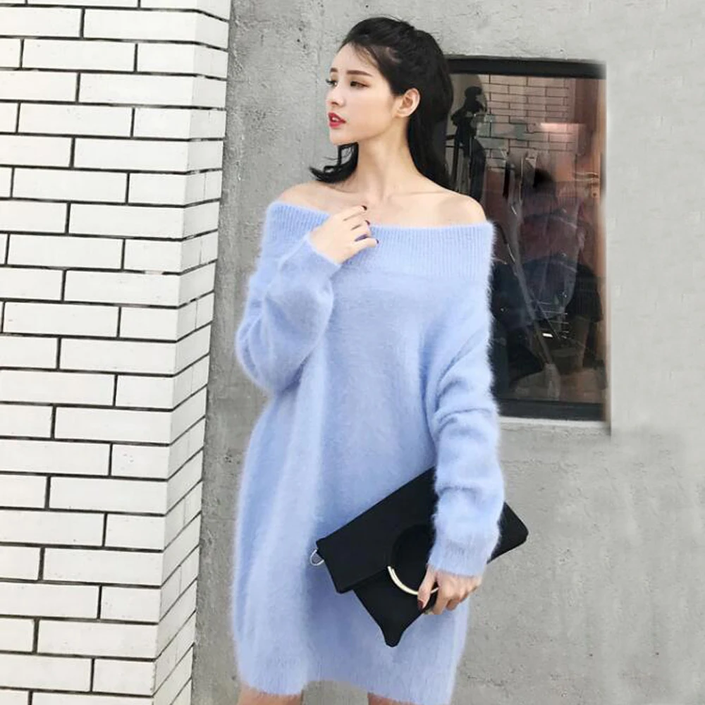 2021 New Sexy MinkCashmere Long Dress For Women Customize Color Factory Wholesale Dropshipping Female Cashmere Sweaters tbsr775 | Женская