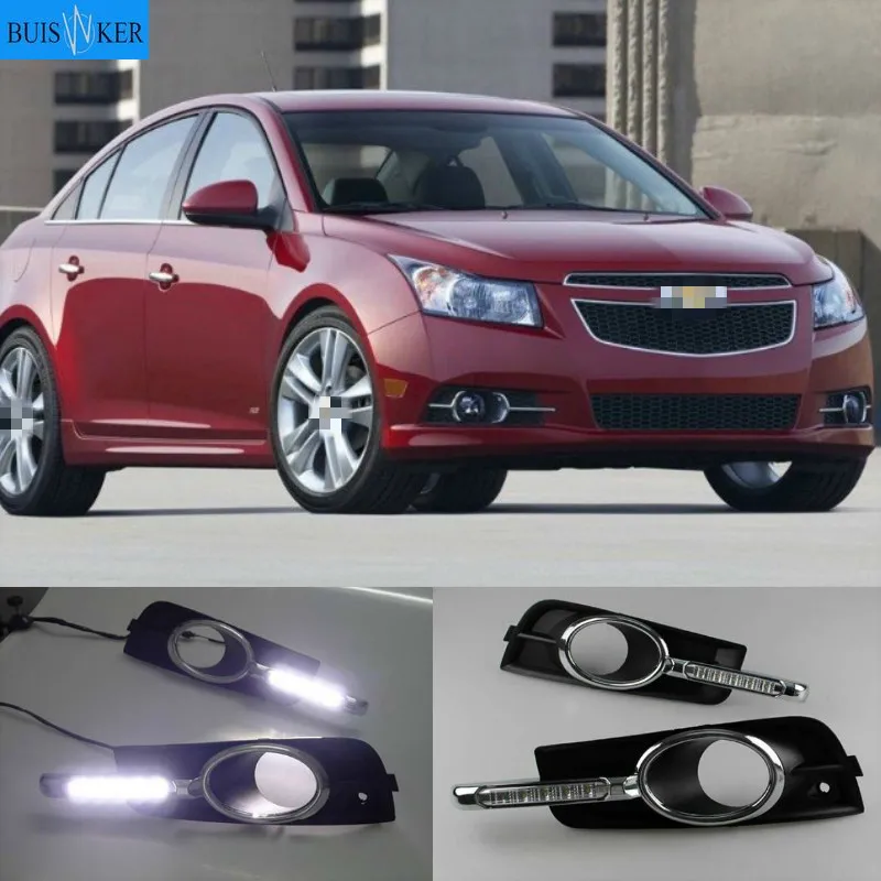 

Для Chevrolet Cruze 2009-2014 DRL Противотуманные фары с сигналом поворота серым светильник Светодиодный дневной светильник дневные ходовые огни