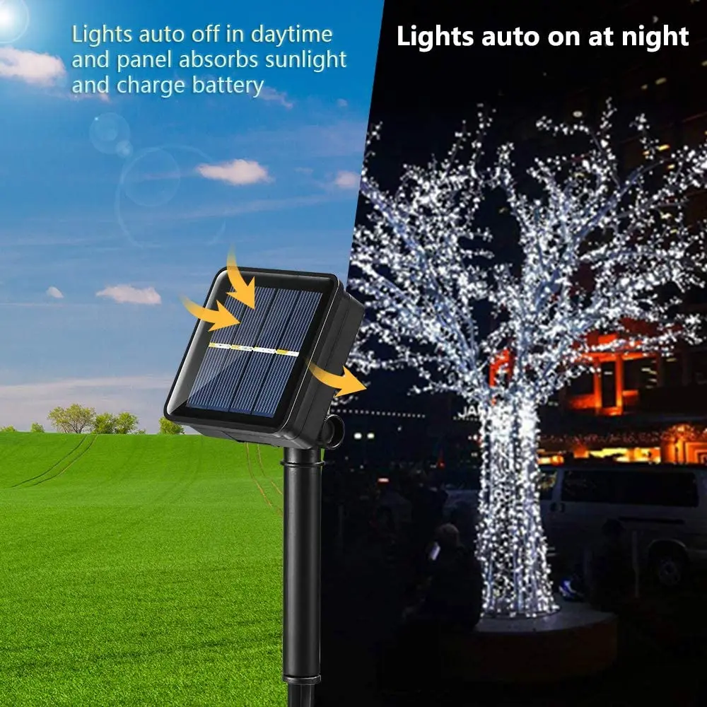 

Solar Powered Led String Lights Garland Christmas Wedding Party Night Light Rgb Led Strip Light Outdoor String Lights D30