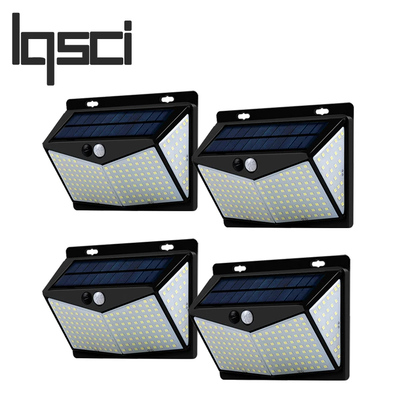 

Lqsci 208LED Solar Light Outdoor Solar Light Powered Solar Waterproof PIR Motion Sensor Street Light