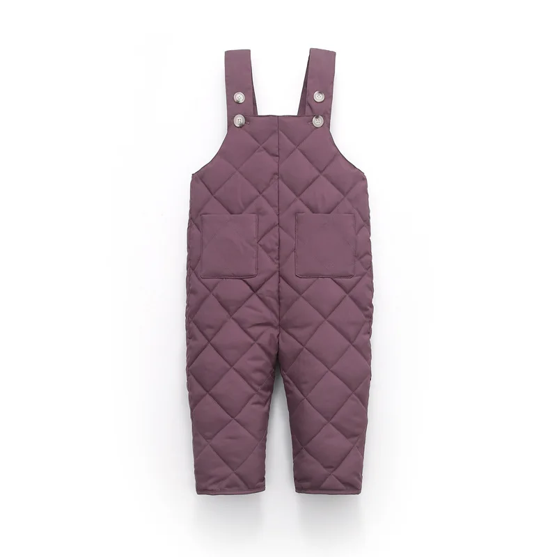 Зимняя одежда для маленьких мальчиков плотный теплый пуховик из хлопка для новорожденных детей комбинезон для девочек Повседневный костюм для малышей сдельник для ребенка - Цвет: purple