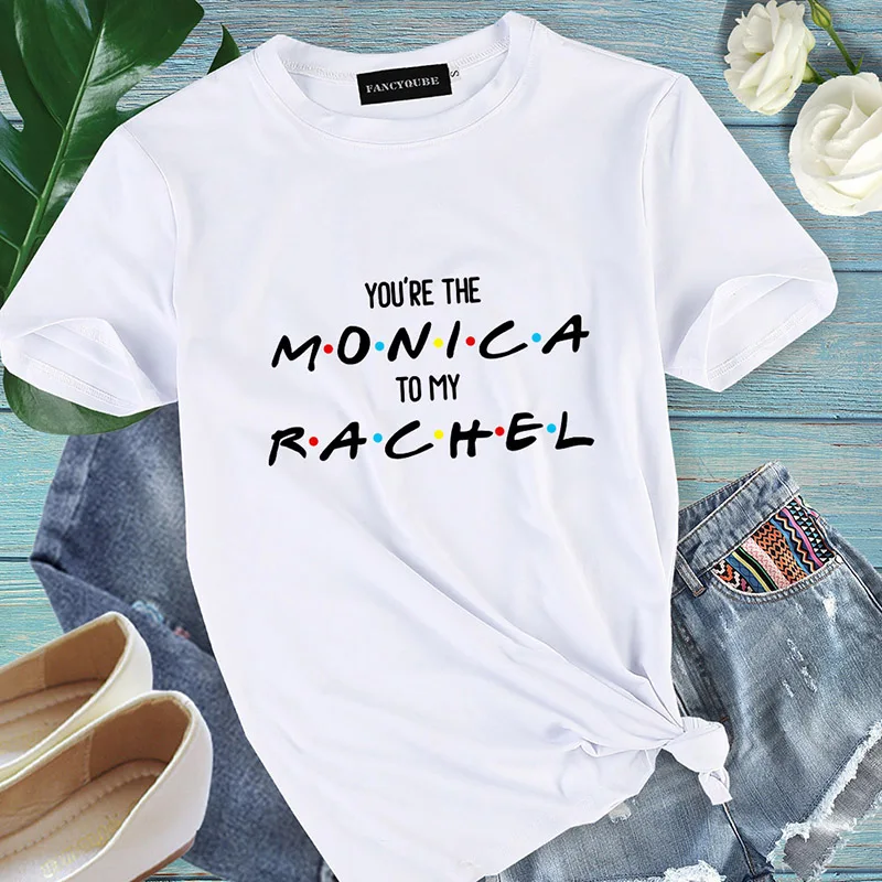 Футболка с готическим рисунком Friends Tee Harajuku женская футболка с буквенным принтом с коротким рукавом и круглым вырезом Женские топы