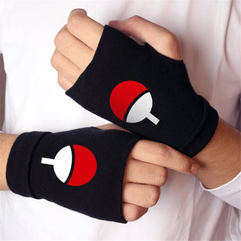 

Anime NARUTO Uzumaki Naruto Hatake Kakashi Finger Cotton Knitting Wrist Gloves Mitten Lovers props Cosplay Fingerless gloves