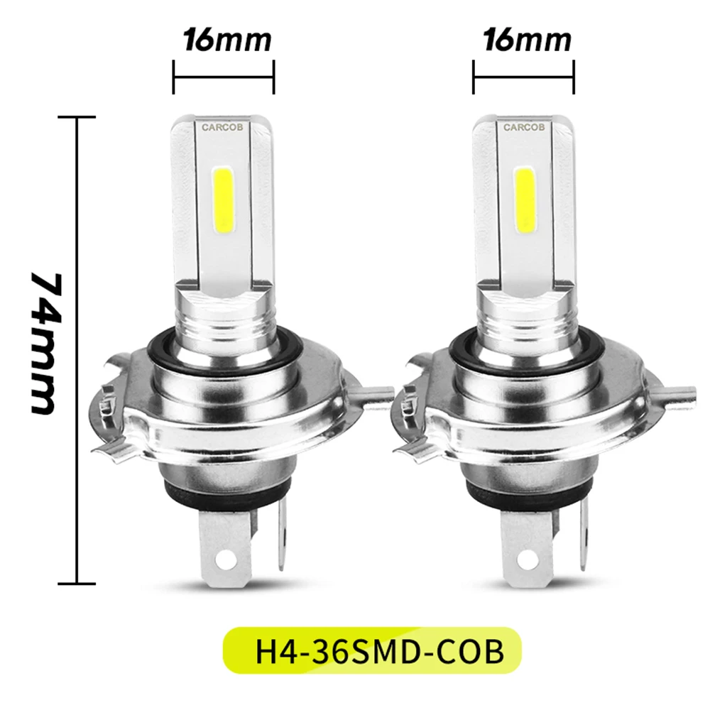 2 предмета H4 12 V-24 V 100W Автомобильный светодиодный светильник головной светильник противотуманные лампы 6500 к ксенон белый двухсторонний автомобиль светодиодный головной светильник налобный фонарь