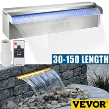 VEVOR 30-150CM Pool Fountain Waterfall With Light Water Pipe Acrylic Fountain Pond Garden Swimming Feature Decorative Fountain