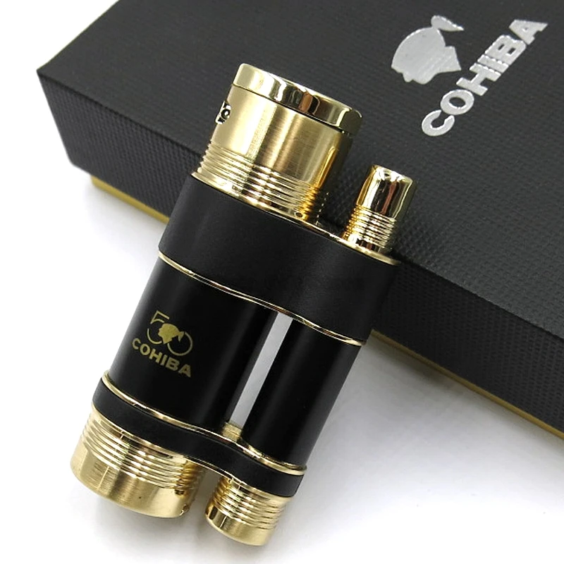 Металлическая сигаретная Зажигалка Cohiba 3 фонарь зажигалка с дырочками