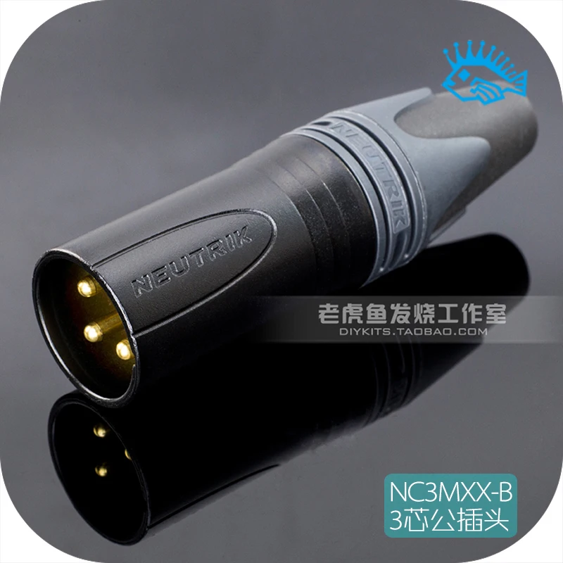3 контакта XLR cannon 1 шт./5 шт. Швейцария Neutrik NC3MXX-B Черный Позолоченный штекер |