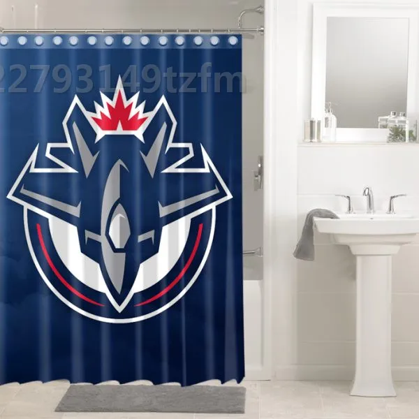 Waterproof Shower Curtains Winnipeg jets Print Polyester Fabric Bathroom Curtain Home Bath Decoration Products Mat With 12 Hooks