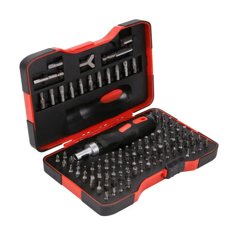 

Top Selling 101 PCS Chrome Vanadium Ratchet Screwdriver Security Torx Hex Tamperproof Bit For Repairing Furniture Cell Phones