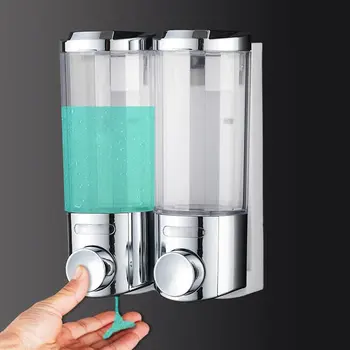 

Durable Soap Shampoo Triple Bathroom Shower Dispensers Practical Manual Double-head Portable Soap Boxes