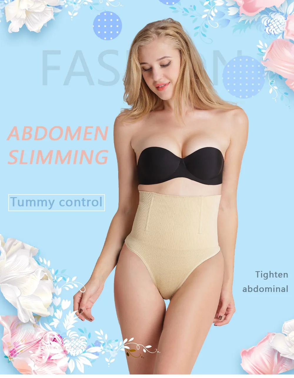 NB1377-3 Atbuty Slimming Waist Trainer Pants Butt Lifter Underwear Tummy Control Panties Underbust Body Shaper Corset (1)