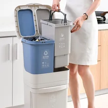 Nowoczesny prostokąt duży kosz na śmieci recykling kuchni japoński podwójny kosz na śmieci sortowanie pieluchy Vuilnisbak pojemnik na odpady ED50TC