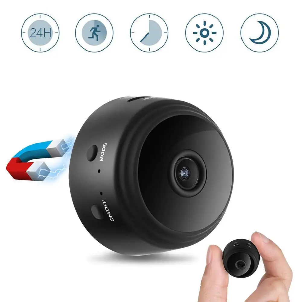 Беспроводная Wi-Fi видеокамера Mini HD 1080P с функцией ночного видения и микрофоном |