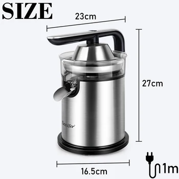 Stainless Steel Orange 300W Lemon Electric Set Juicers Aluminum Die -casting Handle Household Low Power Sonifer 6