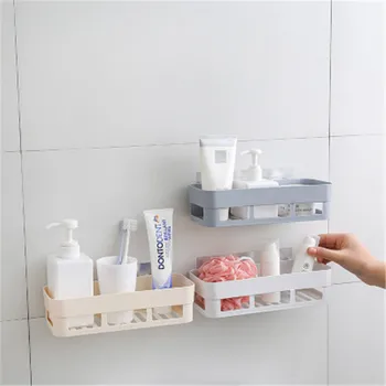 

Bathroom Shelf Bathroom Storage Rack Household Plastic Kitchen Multi-function Wall-mounted Toilet Kitchen Storage Rack Organizer