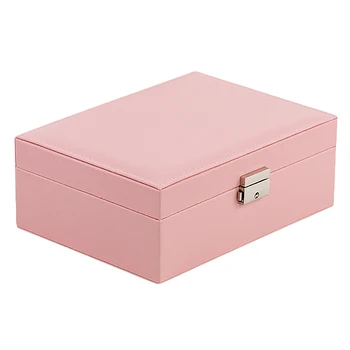 

Double Storage Box Can Put Ring Necklace Earrings Jewelry PU Storage Box Watch Display Box