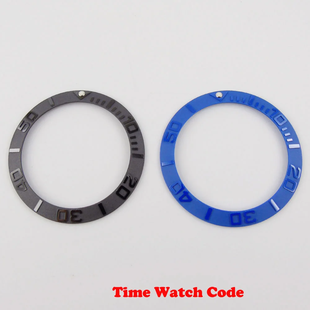 

39.8mm Watch Bezel Insert fit 40mm Men's watch Ceramic Black / Blue Brushed watch Parts accessories replacement