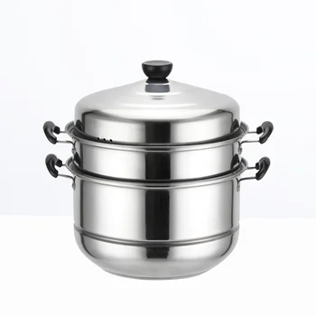 

Stainless Steel Three-layer Thick Steamer Multifunction Soup Steam Pot Universal Cooking Pots for Induction Cooker Gas Stove (28