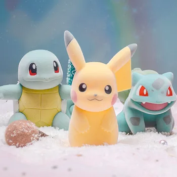 

Takara tomy 4 styles pokemon go pikachu Bulbasaur Charmander Anime Action figures Monster Model Toys Gifts For Children