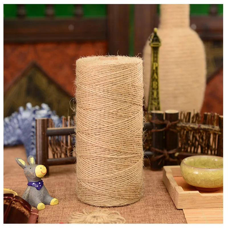Natural Jute Hemp Rope Home Decoration DIY Craft Cord Decorative Rope 1-14 mm Diameter 1Roll 25/50/100/200m jute rope