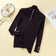 *#Best Price Women Beading Tassel Turtleneck Sweater Basic Ladies autumn Long Sleeve knit Pullovers feminine elastic Tops Fashion jumper 2019 *#Best Price Women Beading Tassel Turtleneck Sweater Basic Ladies autumn Long Sleeve knit Pullovers feminine elastic Tops Fashion jumper 2019