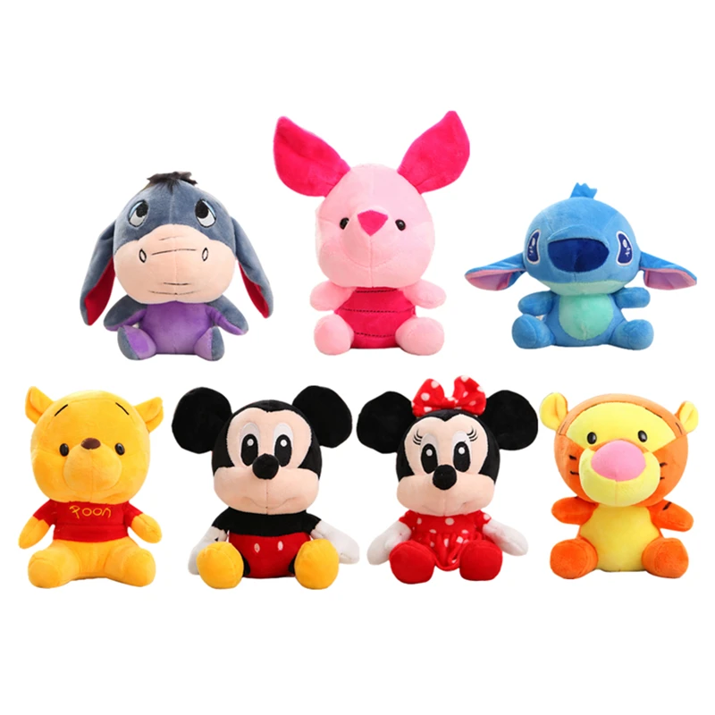 

Disney Toys Winnie the Pooh stitch disney Mickey Mouse Minnie Cute Stuffed Animals Plush Doll Toy Kids peluche disney Best Gift