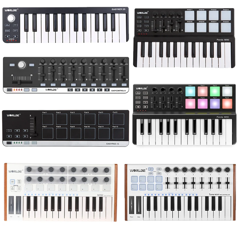 На выбор панда мини Портативный 25-ключ USB MIDI клавиатура синтезатор барабана
