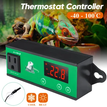 

110V 10A/16A Switchable Digital Temperature Controller Reptiles Electronic Thermostat Aquarium Pet Reptiles Amphibians Supplies