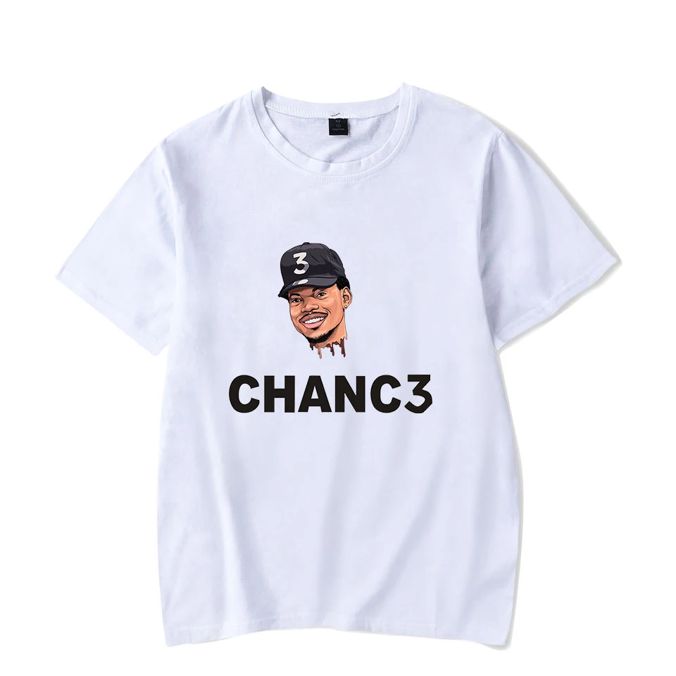 Модная футболка Chance The Rapper, Мужская розовая летняя хлопковая Футболка Harajuku с коротким рукавом, Новая повседневная футболка с принтом CHANC3 rapper