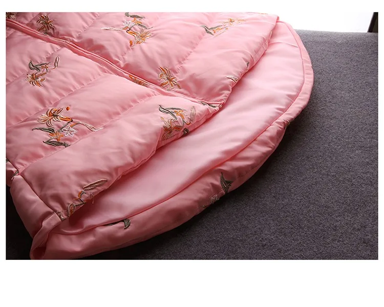 Winter New Style Korean-style Ladies' Mid-length down Feather Cotton-padded Clothes Short-height Square Cotton Coat off Sea