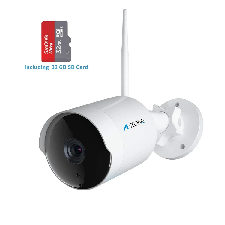 

A-ZONE HD 2pcs/lot 1080P 32GB Card IP Camera IP66 Waterproof Night Vision Motion Detection Alarm Home Outdoor