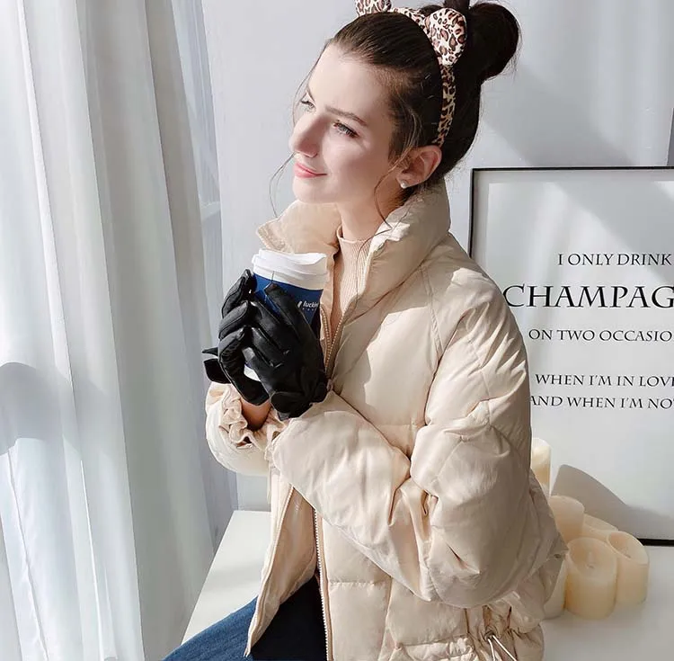 Dabuwawa розовый Теплый Однотонный женский пуховик, Толстая Женская короткая зимняя стеганая куртка, зимняя женская парка больших размеров, пальто DN1DDW065