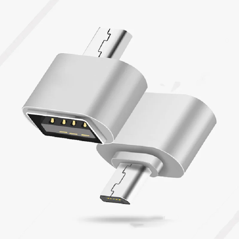 Micro USB адаптер OTG конвертер USB 3,0 конвертер Micro USB порт адаптер для зарядки синхронизации для samsung S8 huawei Mate9 - Цвет: Серебристый