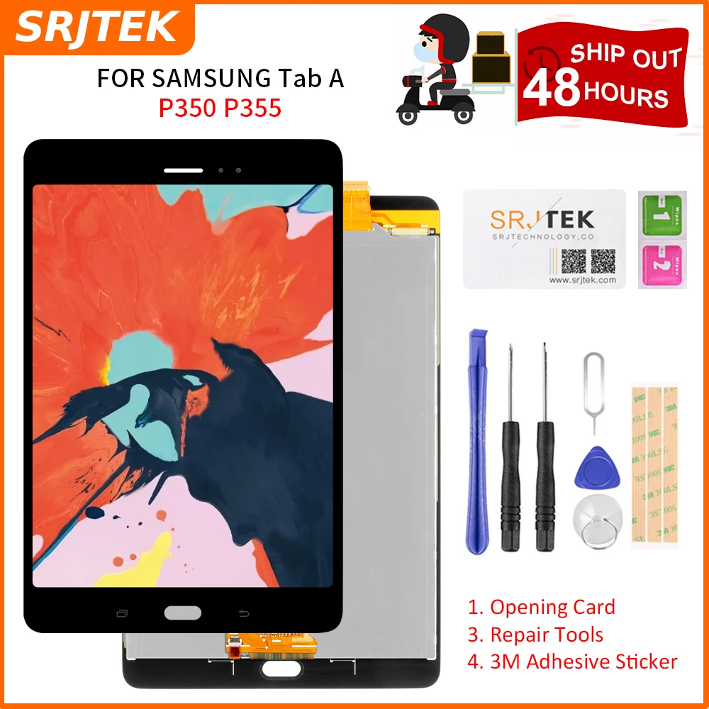 Srjtek 8" For Samsung Galaxy Tab A SM P350 P350 SM P355 P355 LCD
