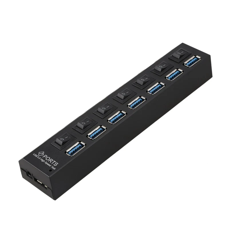 USB3.0 концентратор 7 портов USB v3.0+ 5 V/2A Мощность