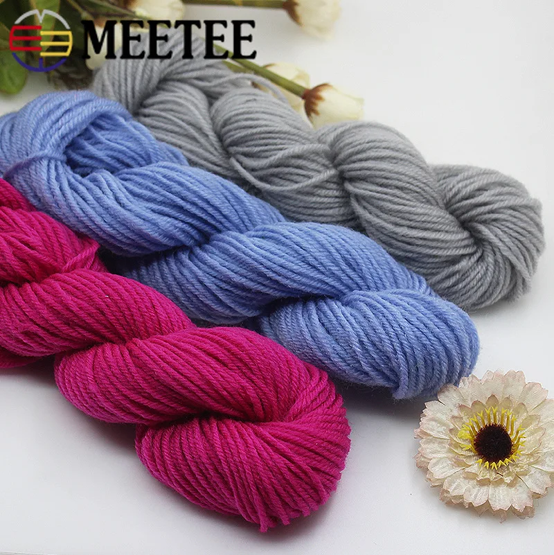 Meetee/20 шт(1 шт = 25 г) акриловые смешанные линии пряжи, ручная работа, тапочки, стелька, Толстая шерстяная пряжа, ручная работа, подушка, шерстяной материал