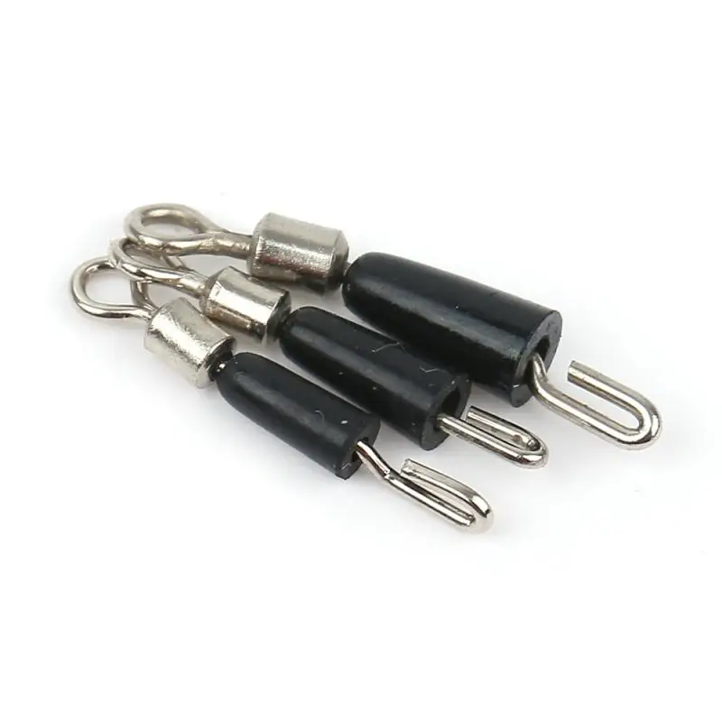 

50pc Durable Fishing Line Connector Swivel Fishing Pin Ring Connector Line Stopper Swivels Connector Interlock Snap Newest