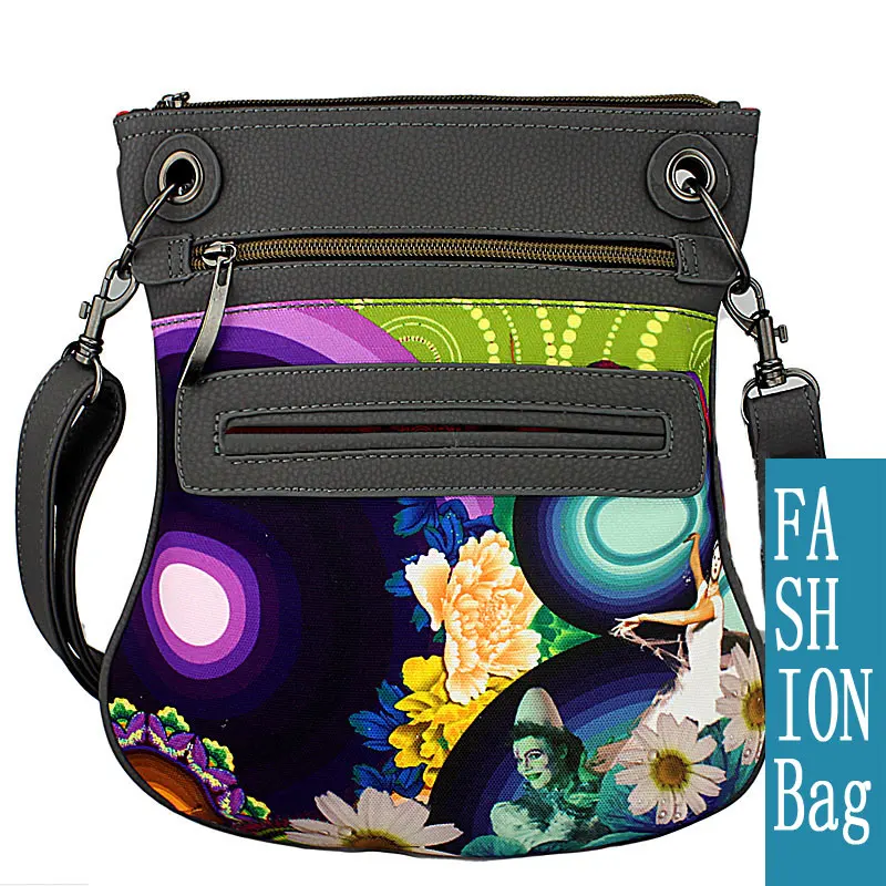Скидка известный бренд bolsos Женская испанская сумка с рисунком Женская сумка Холщовая Сумка модные сумки через плечо - Цвет: A004