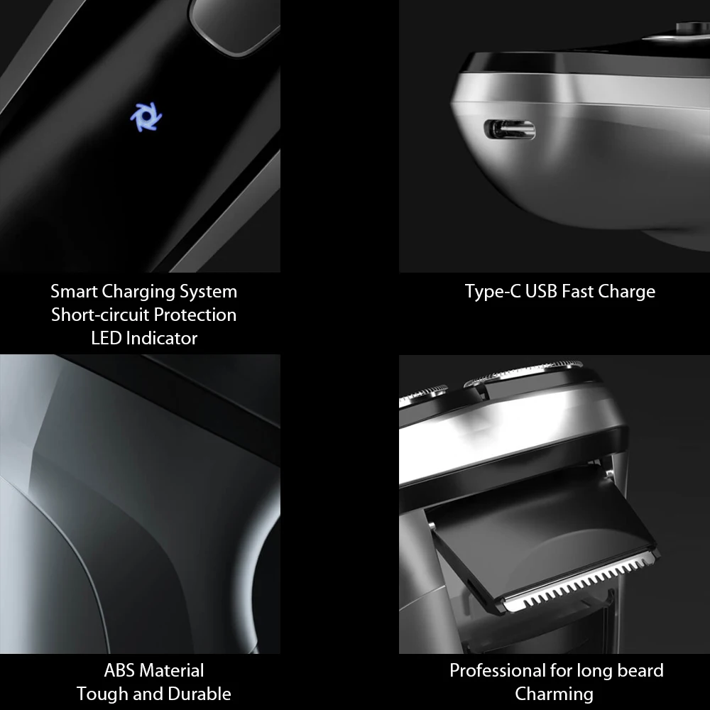 Xiaomi mijia бритва Enchen BlackStone 3D электробритва xiaomi razor Мужская моющаяся type C USB