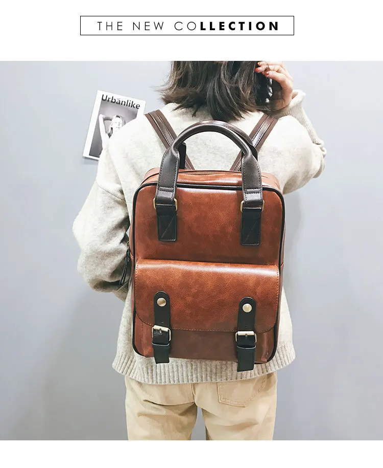 Винтажный кожаный рюкзак для ноутбука с защитой от кражи коричневые сумки мужские водонепроницаемые большие рюкзаки для путешествий женские дизайнерские сумки Mochila Feminina