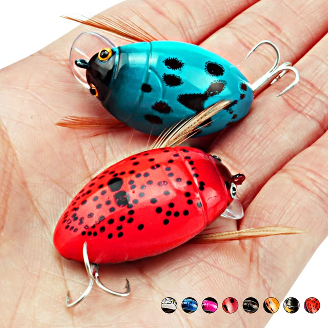 1Pc 38mm/4.1g Fishing Tackle Cicada Bait Fishing Lure Insect Bug Lure Sea  Beetle Crank