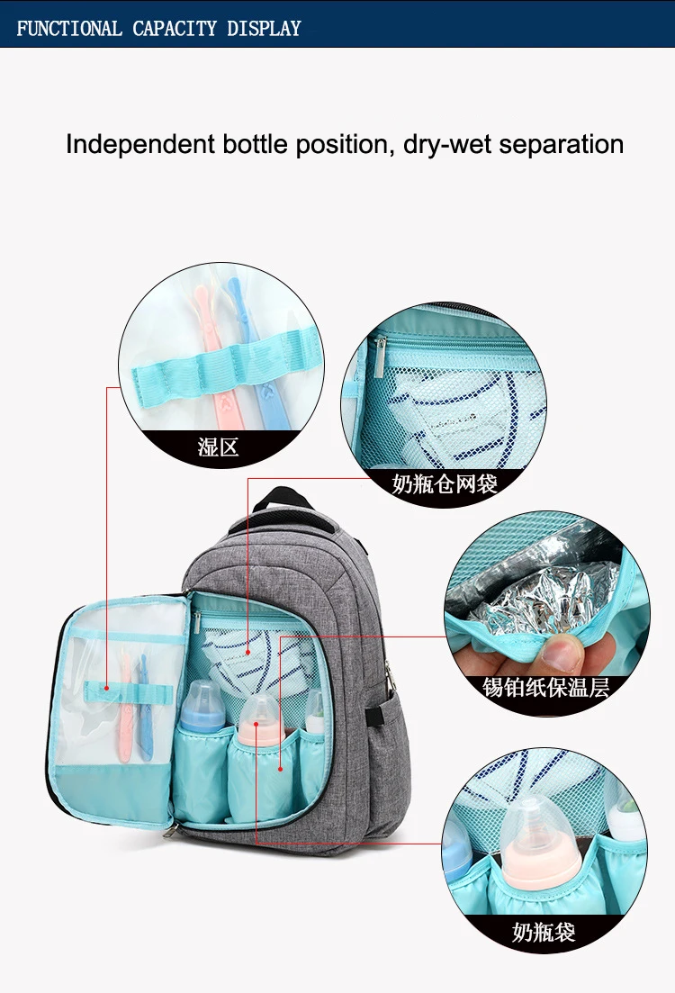 Сумка для детской коляски для мам подгузник для беременных Сумка водонепроницаемая Детская сумка подгузник для мам рюкзак для путешествий непромокаемая сумка для подгузников большая емкость сумка для кормления мам