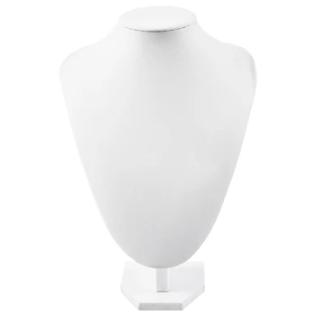 

BUST DISPLAY STAND DISPLAY HOLDER NECKLACE WHITE 29x20cm