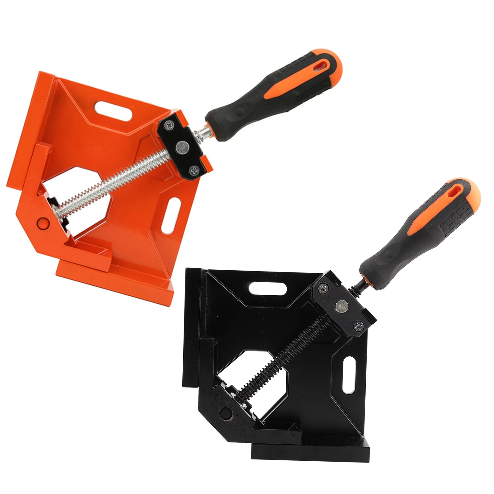 Working Clamp Aluminum Alloy Single Handle 90 Degree Right Angle Clamp Woodworking Quick Fixture Clamp Clip Color : Orange, Size : A 