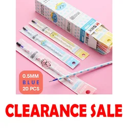 M & G Bolígrafo borrable de plomo con tinta de Gel borrable, 0,5mm, borradores de escritura, recarga para la escuela, negro, azul, MG6604, 20 unids/lote