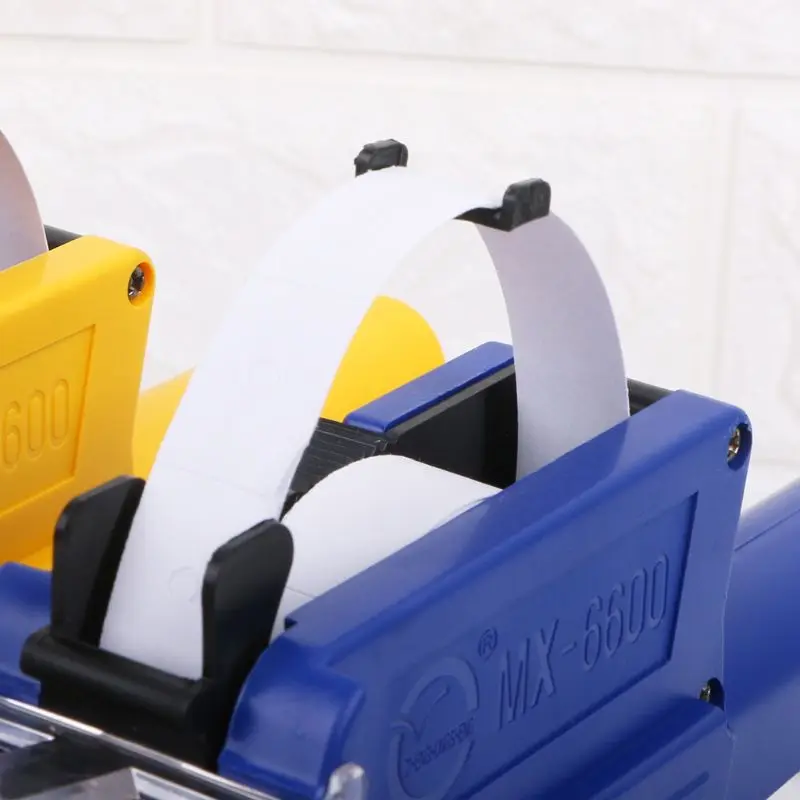 MX-6600 Price Tag Label Gun - 10 Digit, 2-Line Printer With 1 Ink Cartridge & 5000 Red Labels