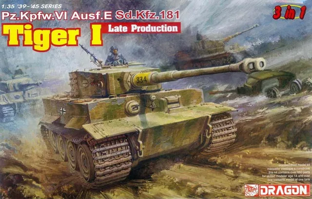 $US $62.88 Dragon 6460 1/35 German Tiger I Late Production Display Children Toy Plastic Assembly Building Model Kit