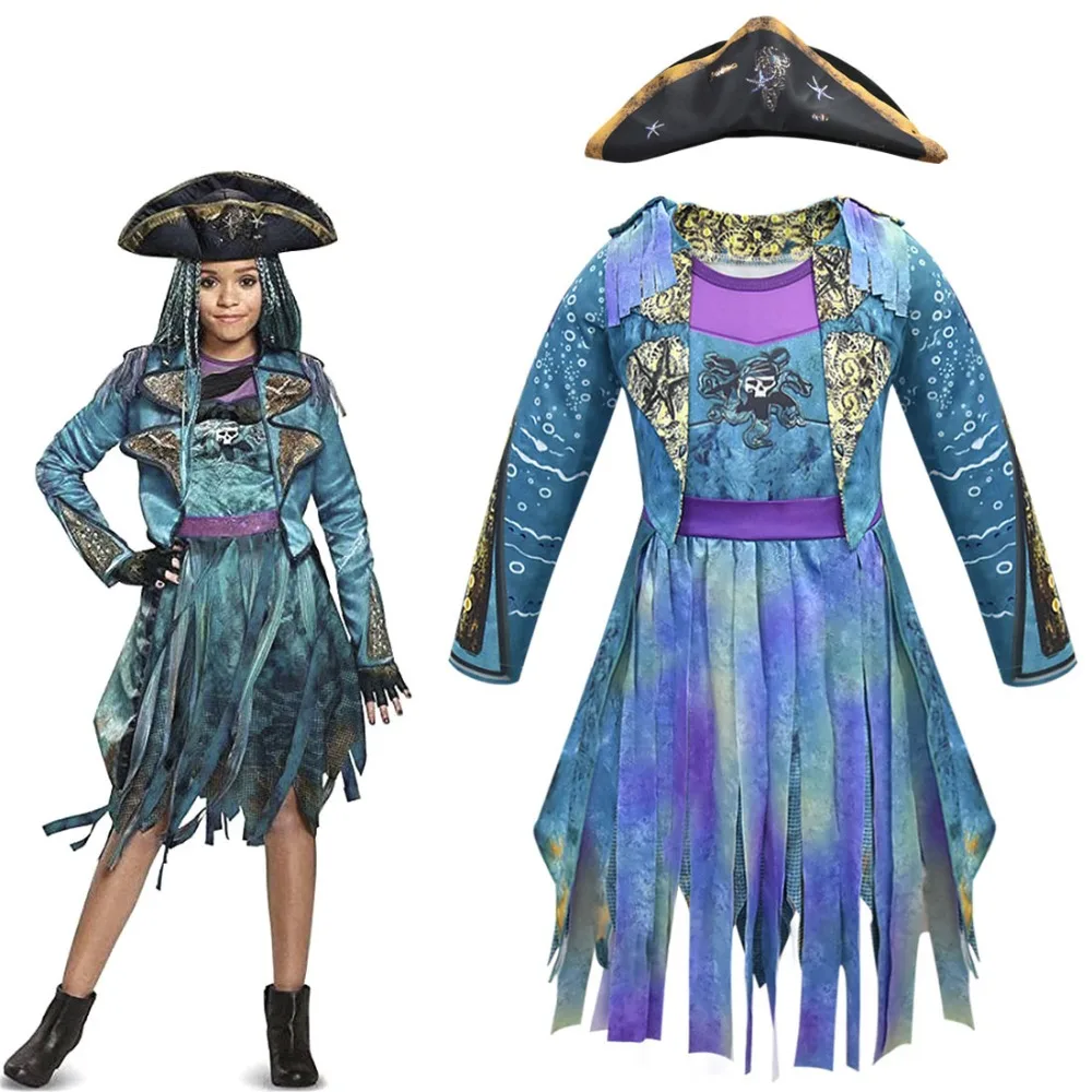 Movie Descendants 3 Cosplay Costume, Gloves And Wig