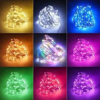 10 M/5M Led String Lights Zilveren Draad Fairy Warm Wit Guirlande Thuis Kerst Bruiloft Vakantie Partij Decoratie aangedreven Door Accu 10 M/5M Led String Lights Zilveren Draad Fairy Warm Wit Guirlande Thuis Kerst Bruiloft Vakantie Partij Decoratie aangedreven Door Accu